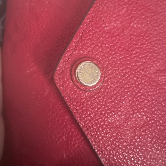 Red leather Louis Vuitton Victorian wallet - Picture 4 of 13